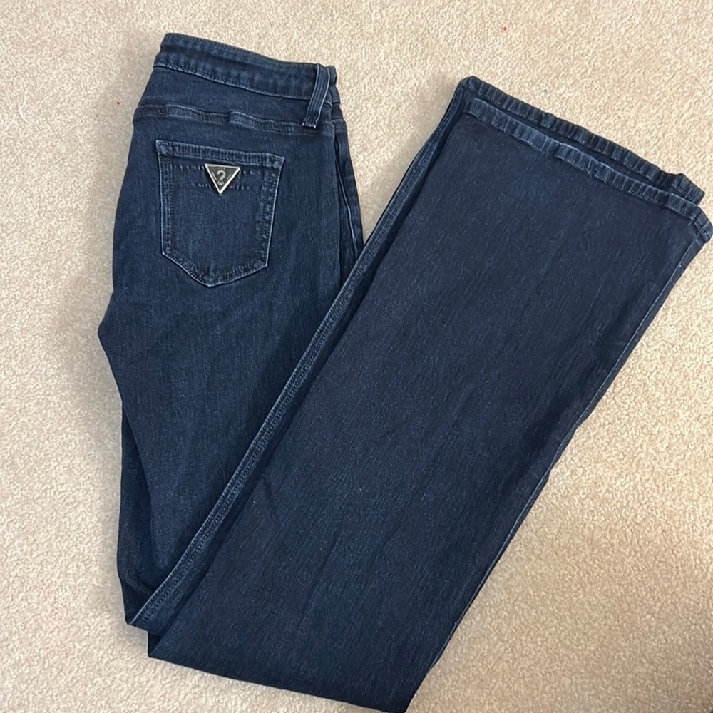 low rise flare guess jeans